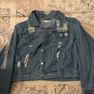 Ciso Blue Distressed Jean Jacket